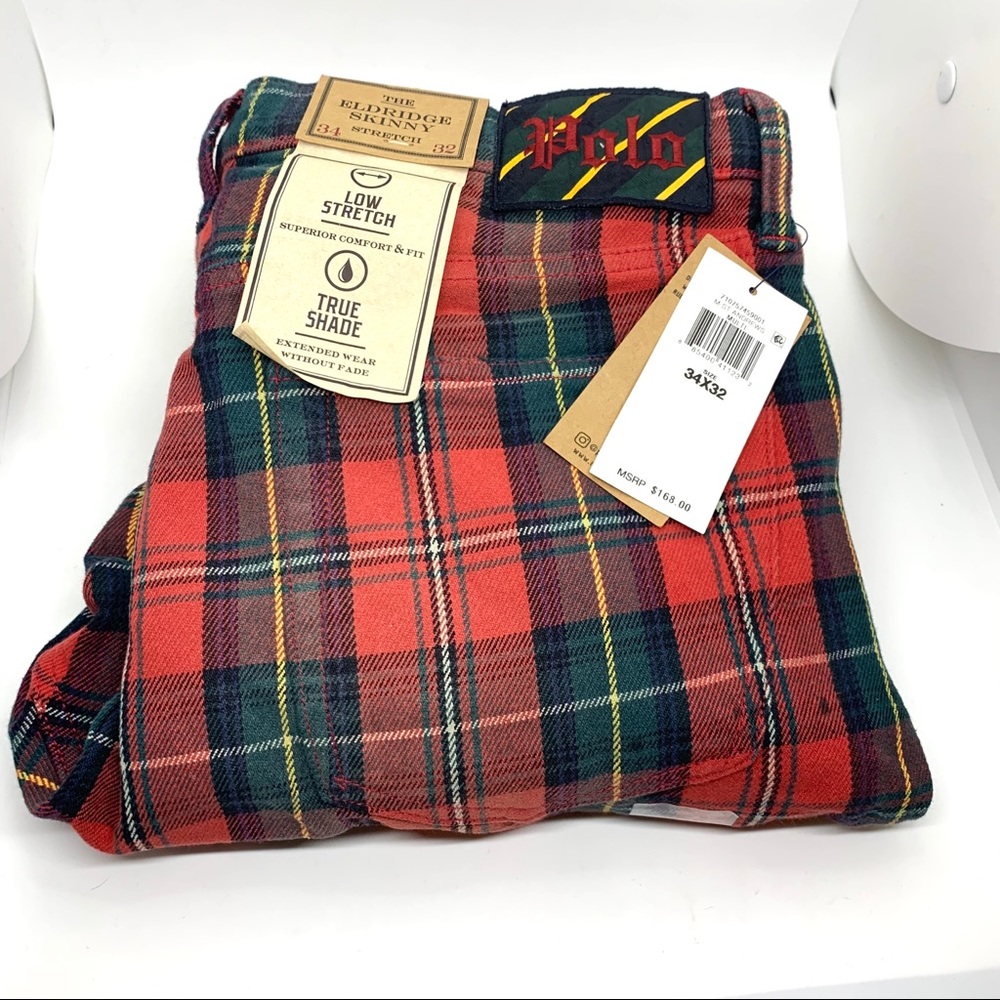 Polo Ralph Lauren Eldridge Skinny Jeans Tartan - Picture 4 of 4